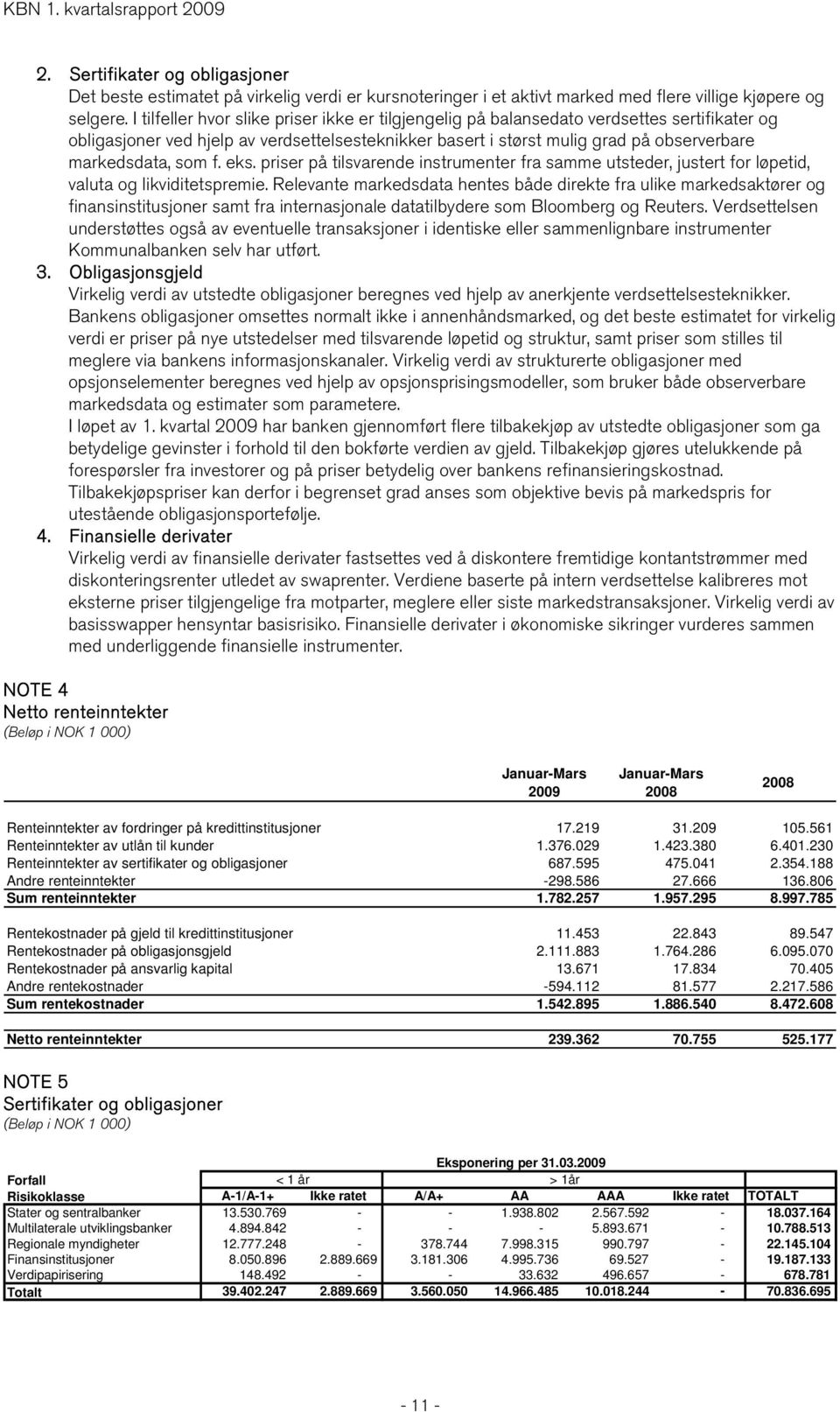 som f. eks. priser på tilsvarende instrumenter fra samme utsteder, justert for løpetid, valuta og likviditetspremie.