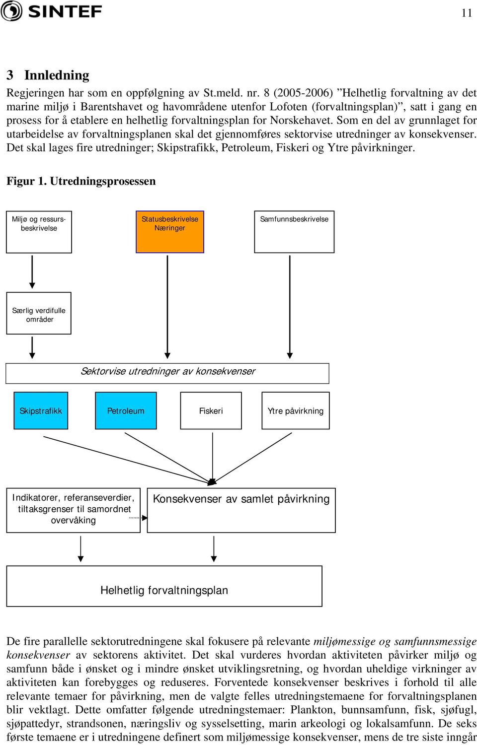 Norskehavet. Som en del av grunnlaget for utarbeidelse av forvaltningsplanen skal det gjennomføres sektorvise utredninger av konsekvenser.