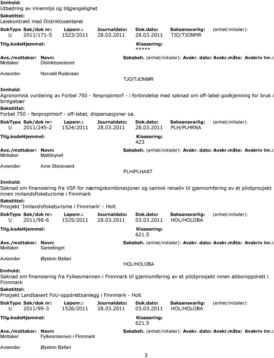 2011 TJO/TJONMR Mottaker Distriktssenteret Norvald Ruderaas TJO/TJONMR Agronomisk vurdering av Forbel 750 - fenpropimorf - i forbindelse med søknad om off-label godkjenning for bruk i bringebær