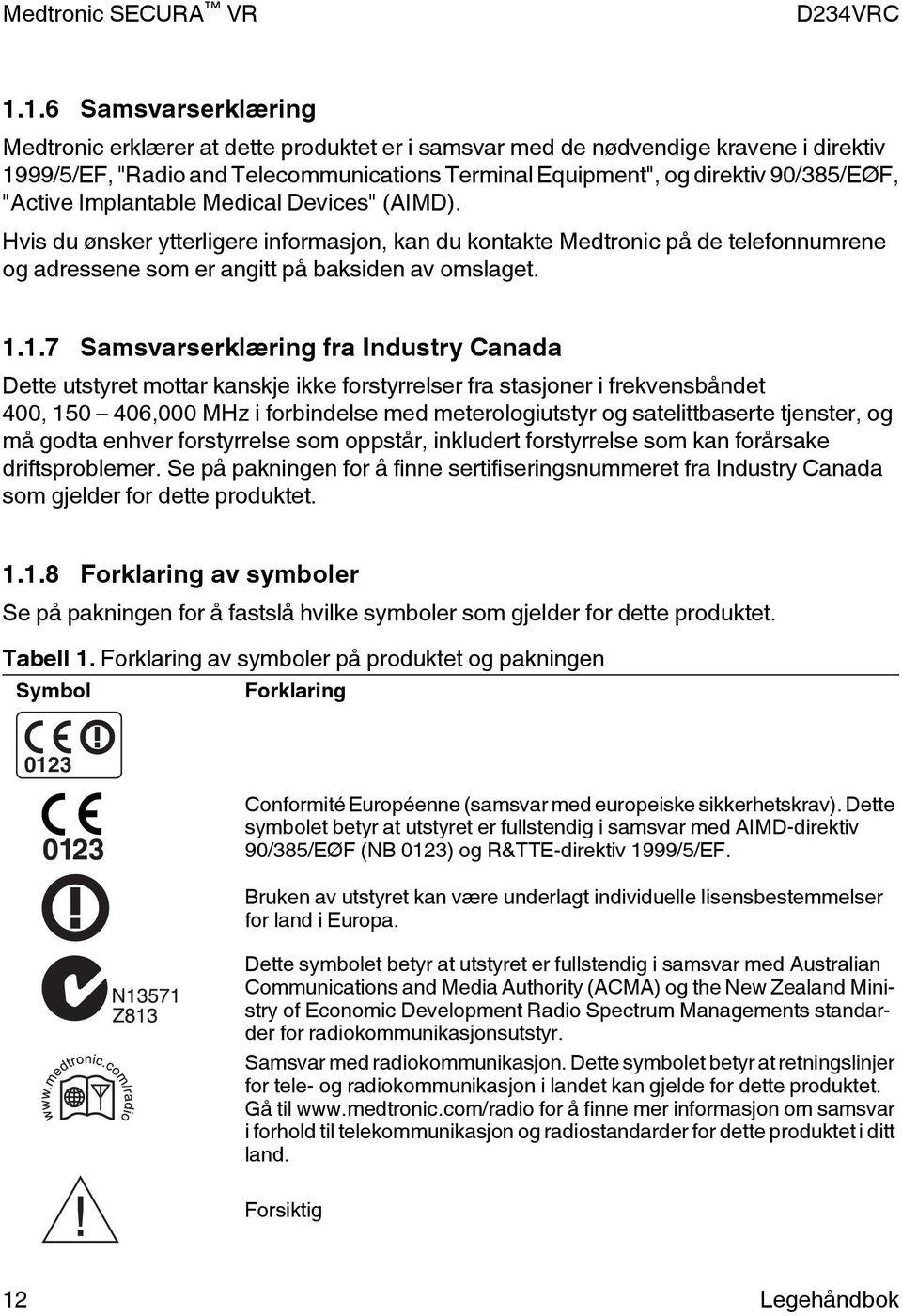 1.7 Samsvarserklæring fra Industry Canada Dette utstyret mottar kanskje ikke forstyrrelser fra stasjoner i frekvensbåndet 400, 150 406,000 MHz i forbindelse med meterologiutstyr og satelittbaserte