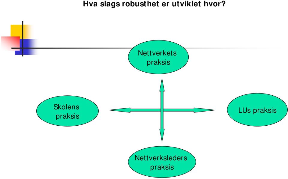 Nettverkets praksis Skolens