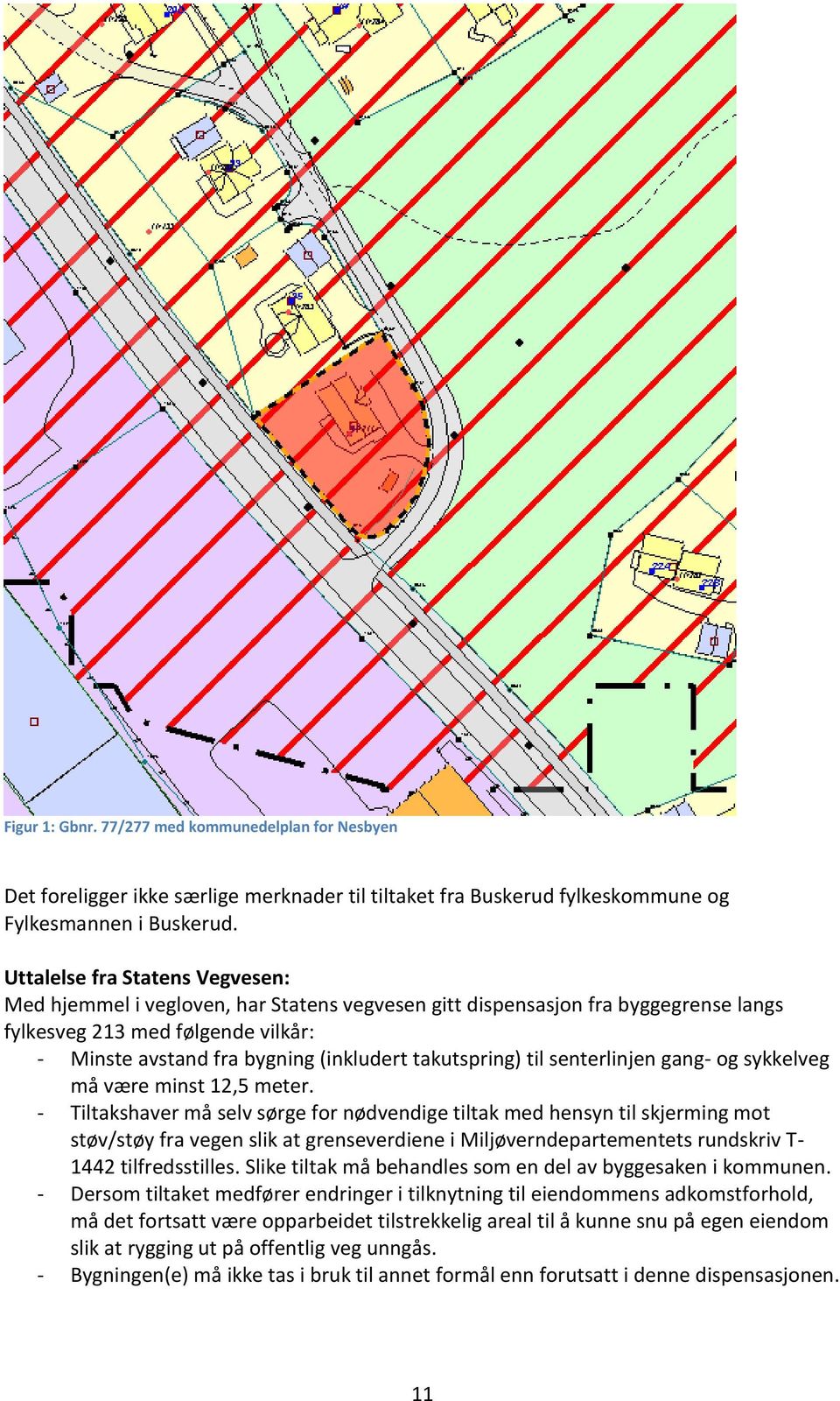 takutspring) til senterlinjen gang- og sykkelveg må være minst 12,5 meter.