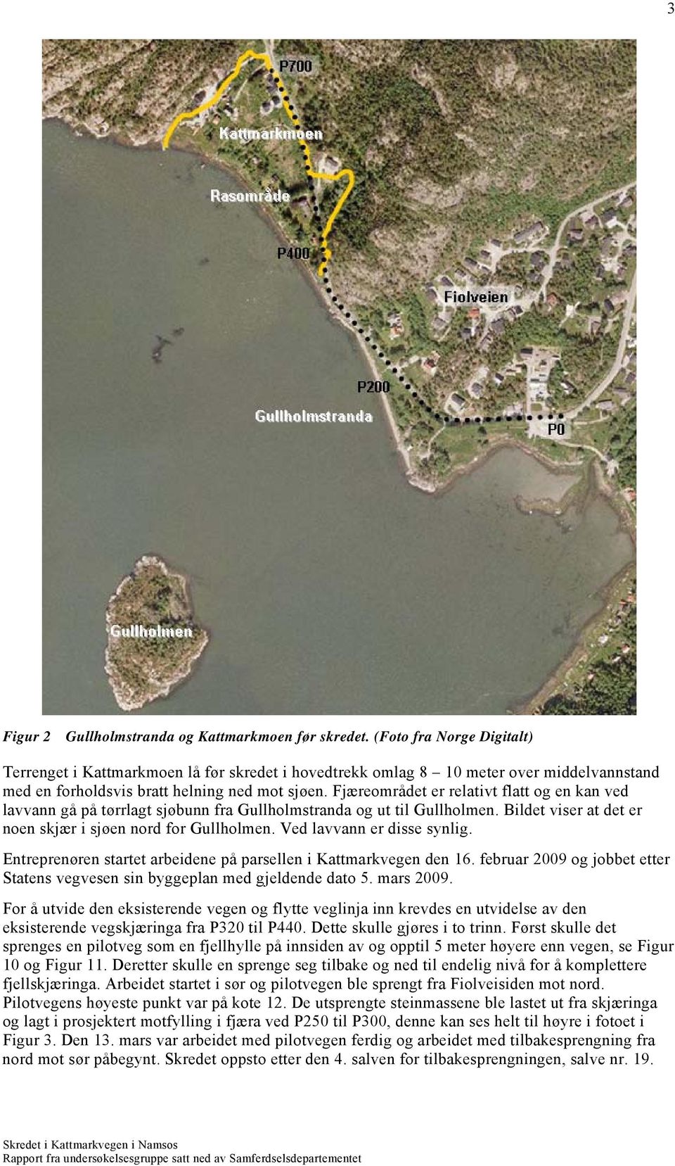 Fjæreområdet er relativt flatt og en kan ved lavvann gå på tørrlagt sjøbunn fra Gullholmstranda og ut til Gullholmen. Bildet viser at det er noen skjær i sjøen nord for Gullholmen.