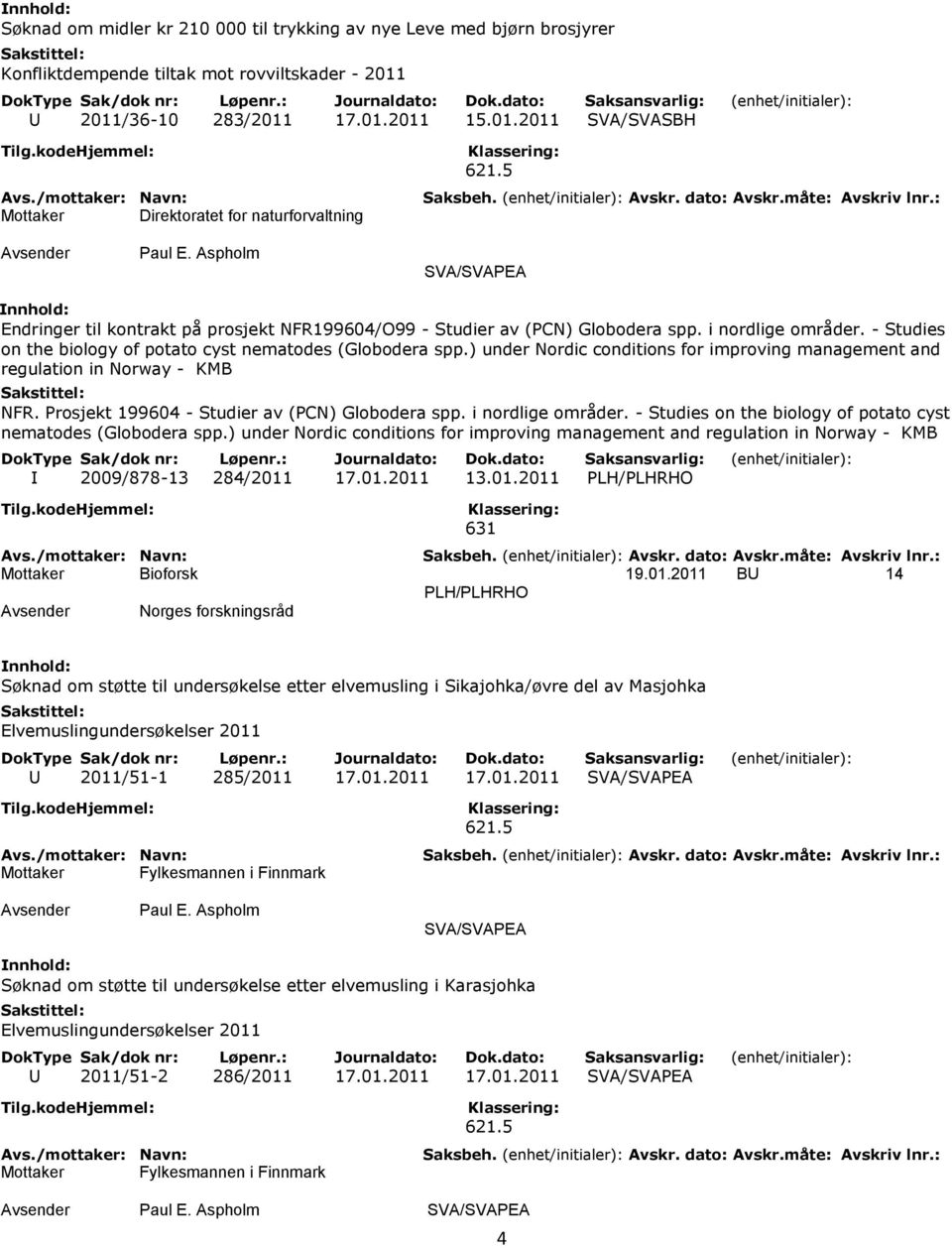 ) under Nordic conditions for improving management and regulation in Norway - KMB NFR. Prosjekt 199604 - Studier av (PCN) Globodera spp. i nordlige områder.