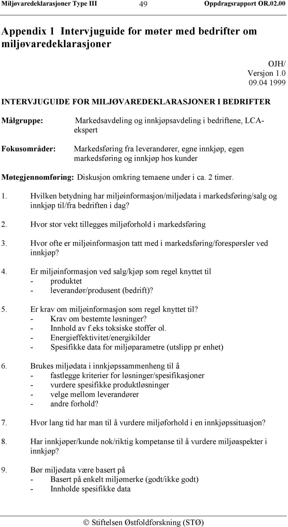 markedsføring og innkjøp hos kunder Møtegjennomføring: Diskusjon omkring temaene under i ca. 2 timer. 1.