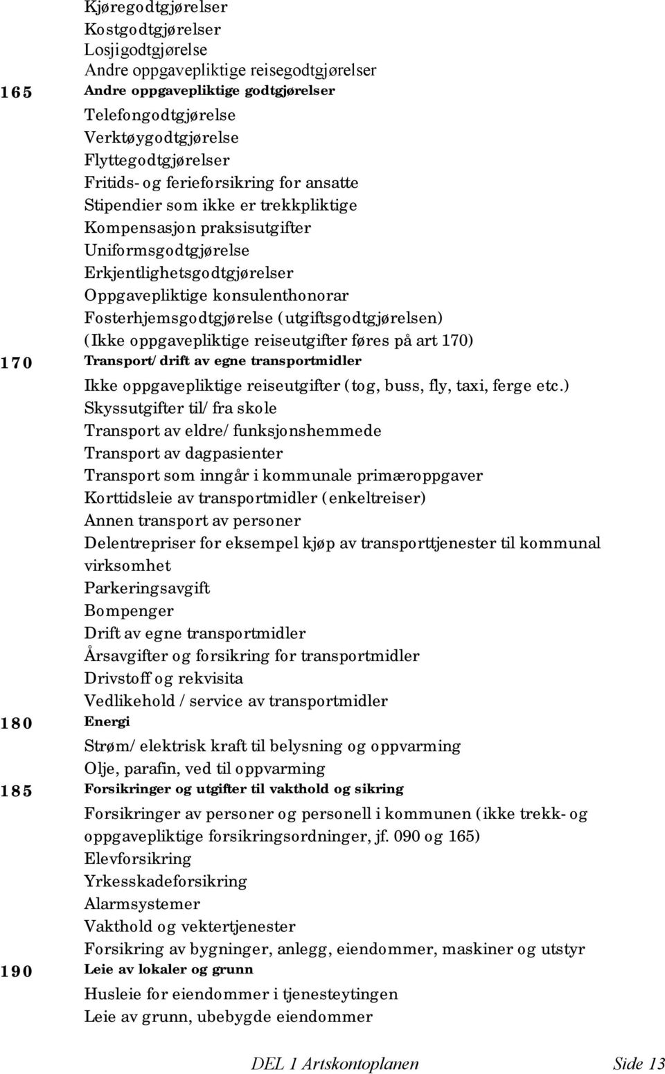 Fosterhjemsgodtgjørelse (utgiftsgodtgjørelsen) (Ikke oppgavepliktige reiseutgifter føres på art 170) 170 Transport/drift av egne transportmidler Ikke oppgavepliktige reiseutgifter (tog, buss, fly,