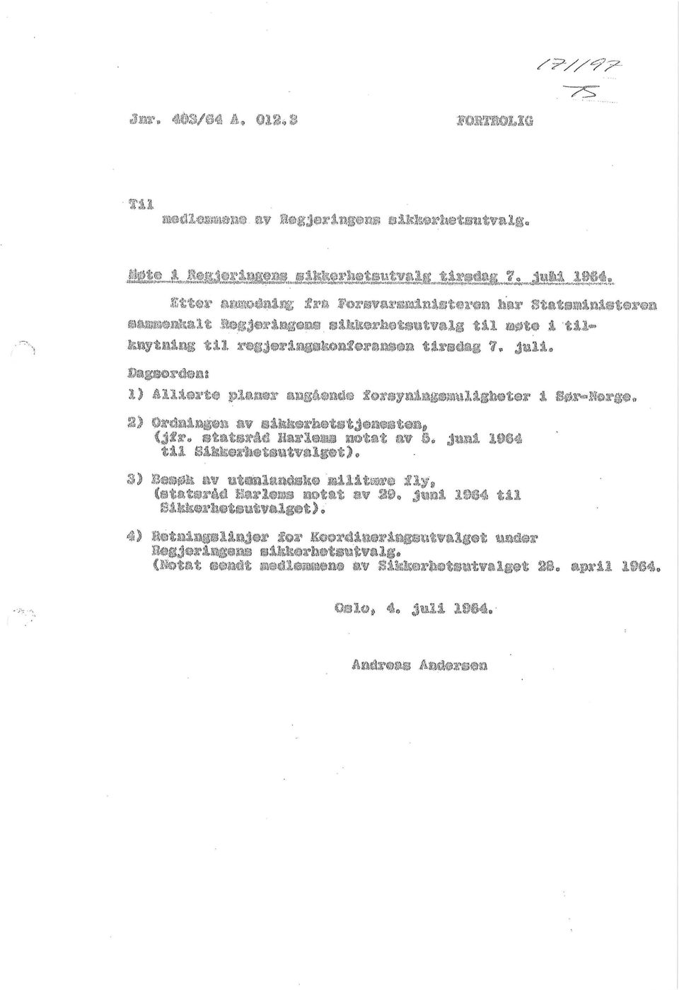 aiataraa' Earlasa notat av a* Jwai 1964 til Sil&«Mr)tet«tttv»lsftt)«3) B@@0& av utotelaimtelie 'silltawa *ly'» (etatar&h Barlaas notat av 99