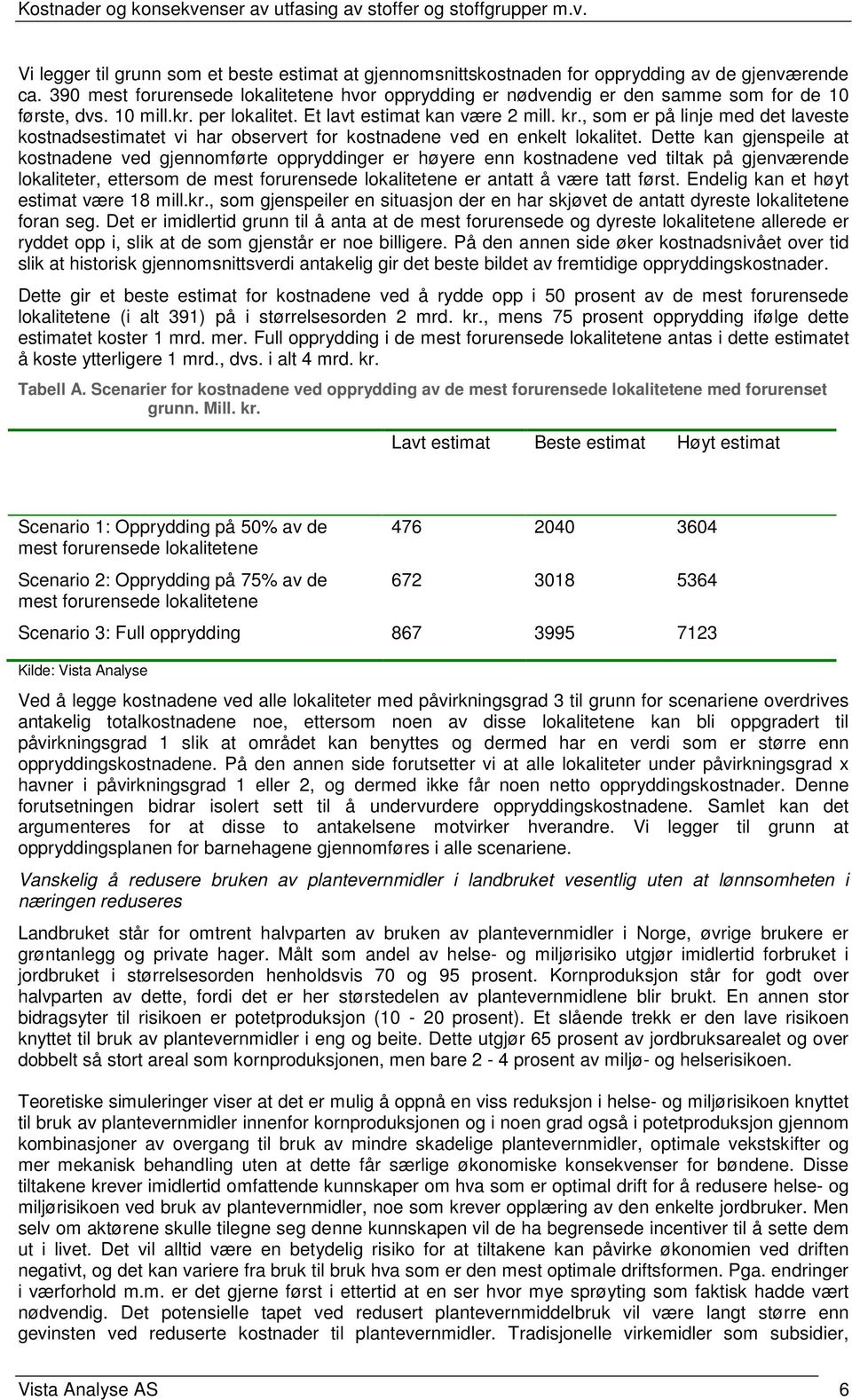 , som er på linje med det laveste kostnadsestimatet vi har observert for kostnadene ved en enkelt lokalitet.