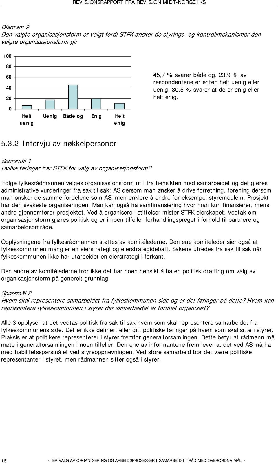 Ifølge fylkesrådmannen velges organisasjonsform ut i fra hensikten med samarbeidet og det gjøres administrative vurderinger fra sak til sak: AS dersom man ønsker å drive forretning, forening dersom