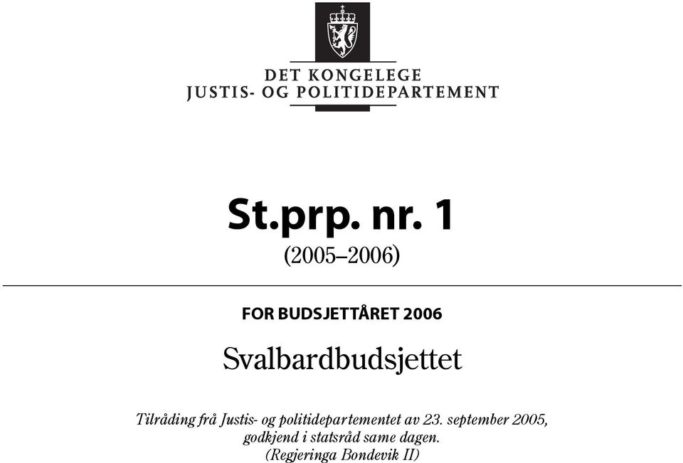 Justis- og politidepartementet av 23.