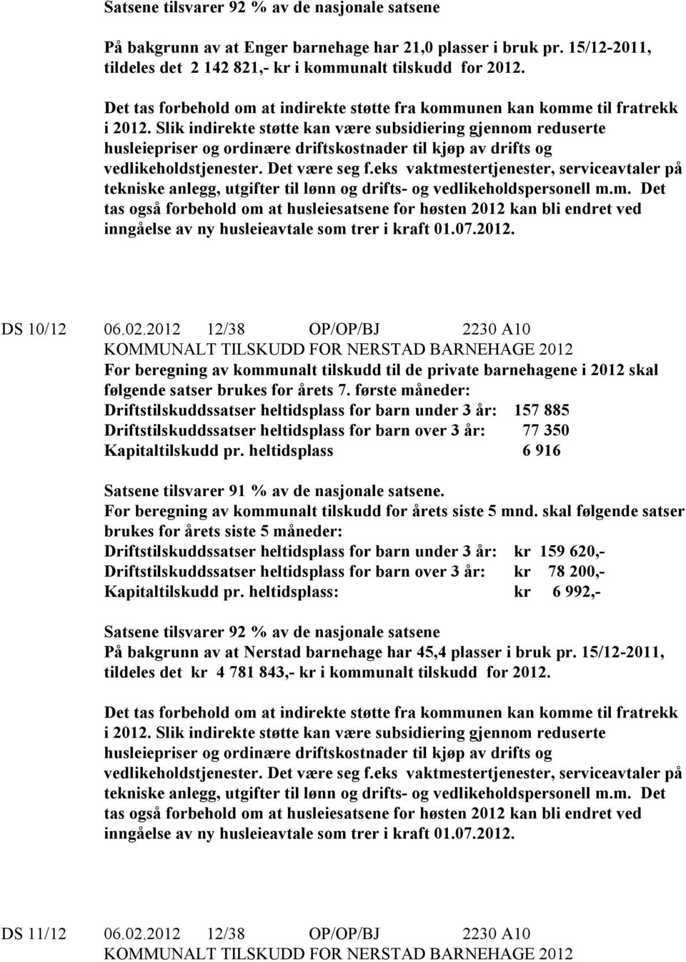 Slik indirekte støtte kan være subsidiering gjennom reduserte husleiepriser og ordinære driftskostnader til kjøp av drifts og vedlikeholdstjenester. Det være seg f.