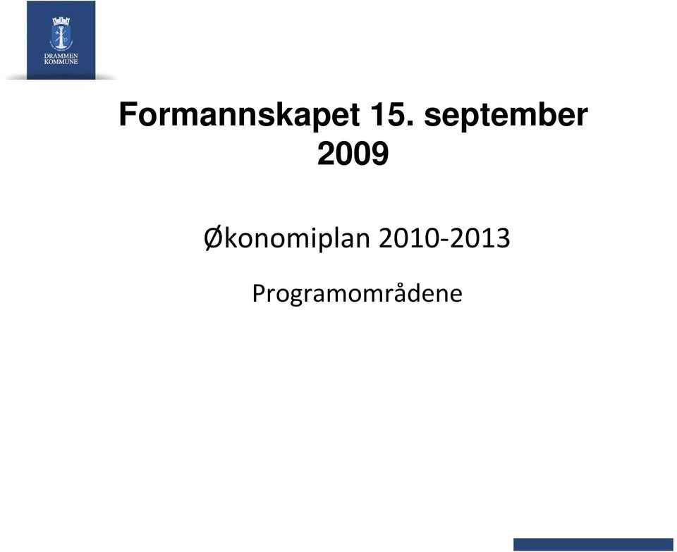 Økonomiplan 2010