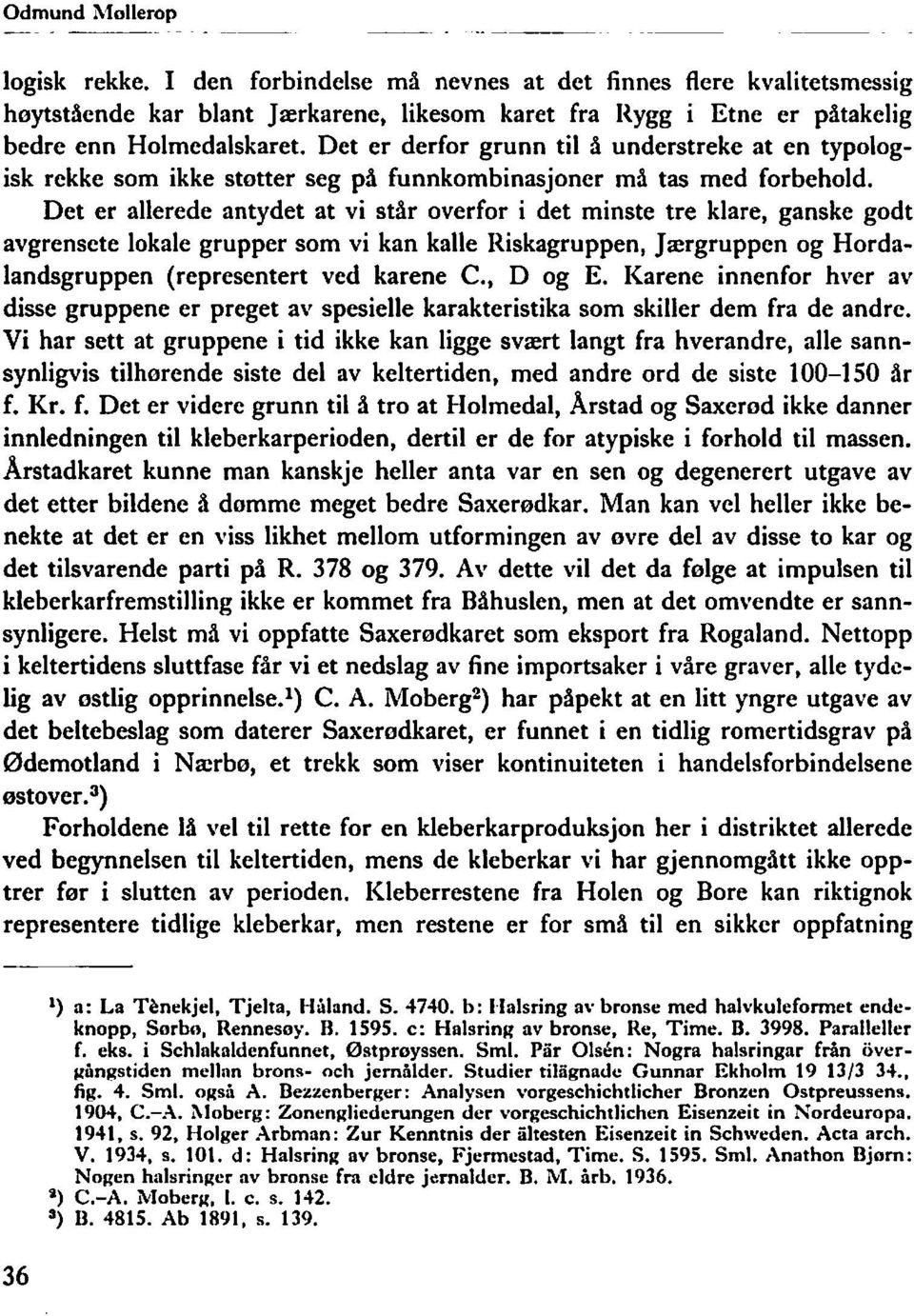 Det er allerede antydet at vi står overfor i det minste tre klare, ganske godt avgrensete lokale grupper som vi kan kalle Riskagruppen, Jærgruppen og Hordalandsgruppen (representert ved karene C.