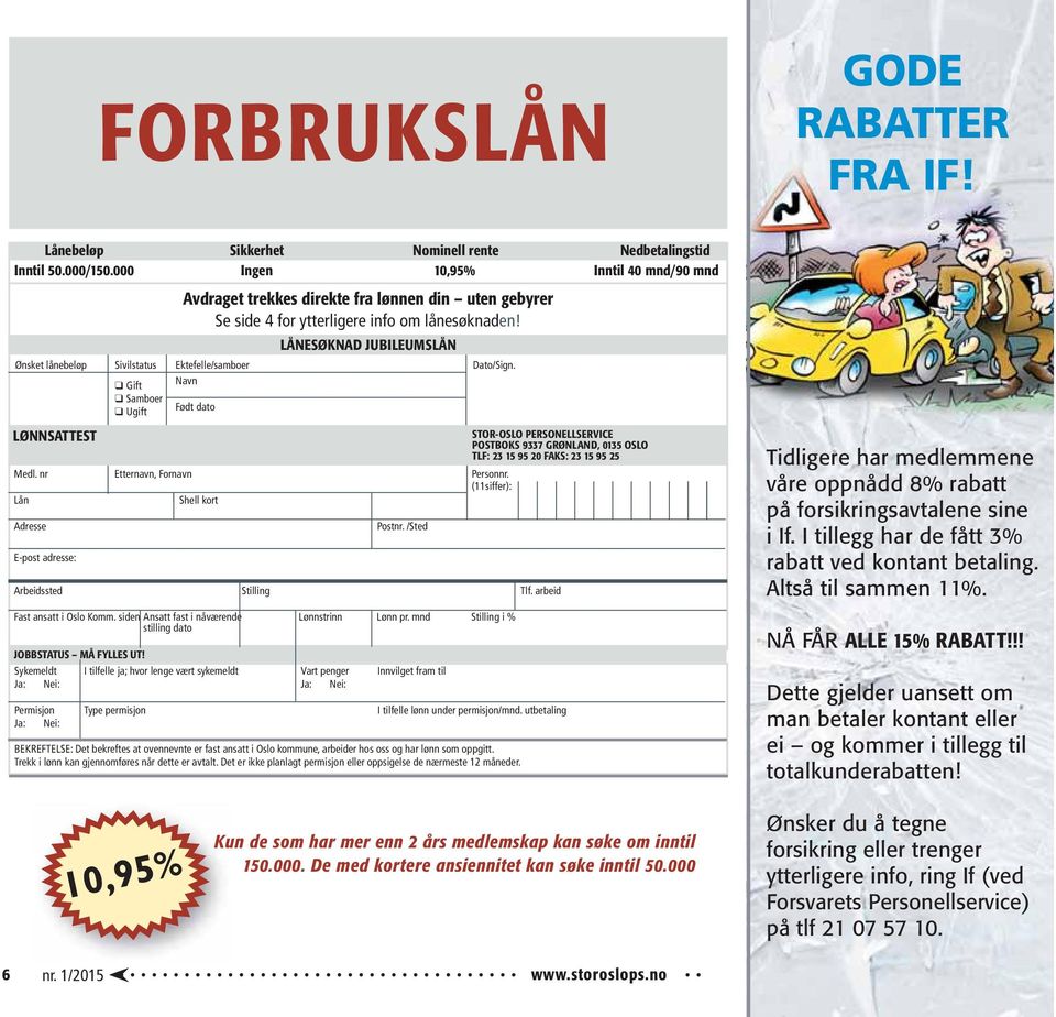 LÅNESØKNAD JUBILEUMSLÅN Ønsket lånebeløp Sivilstatus Ektefelle/samboer Dato/Sign.