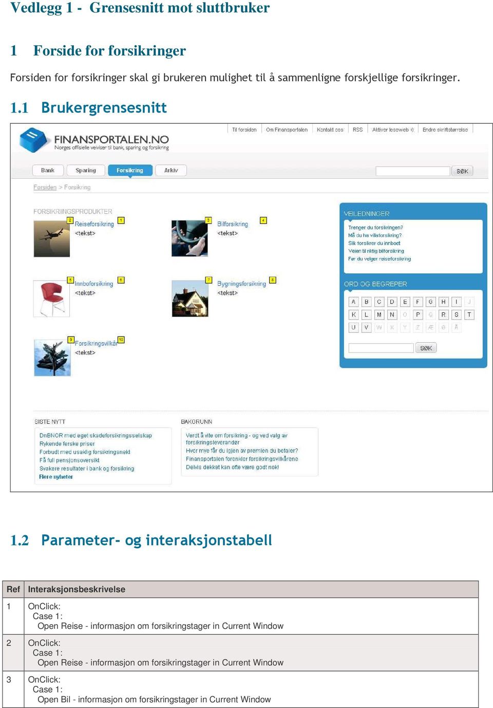 forsikringstager in Current Window 2 OnClick: Open Reise - informasjon om