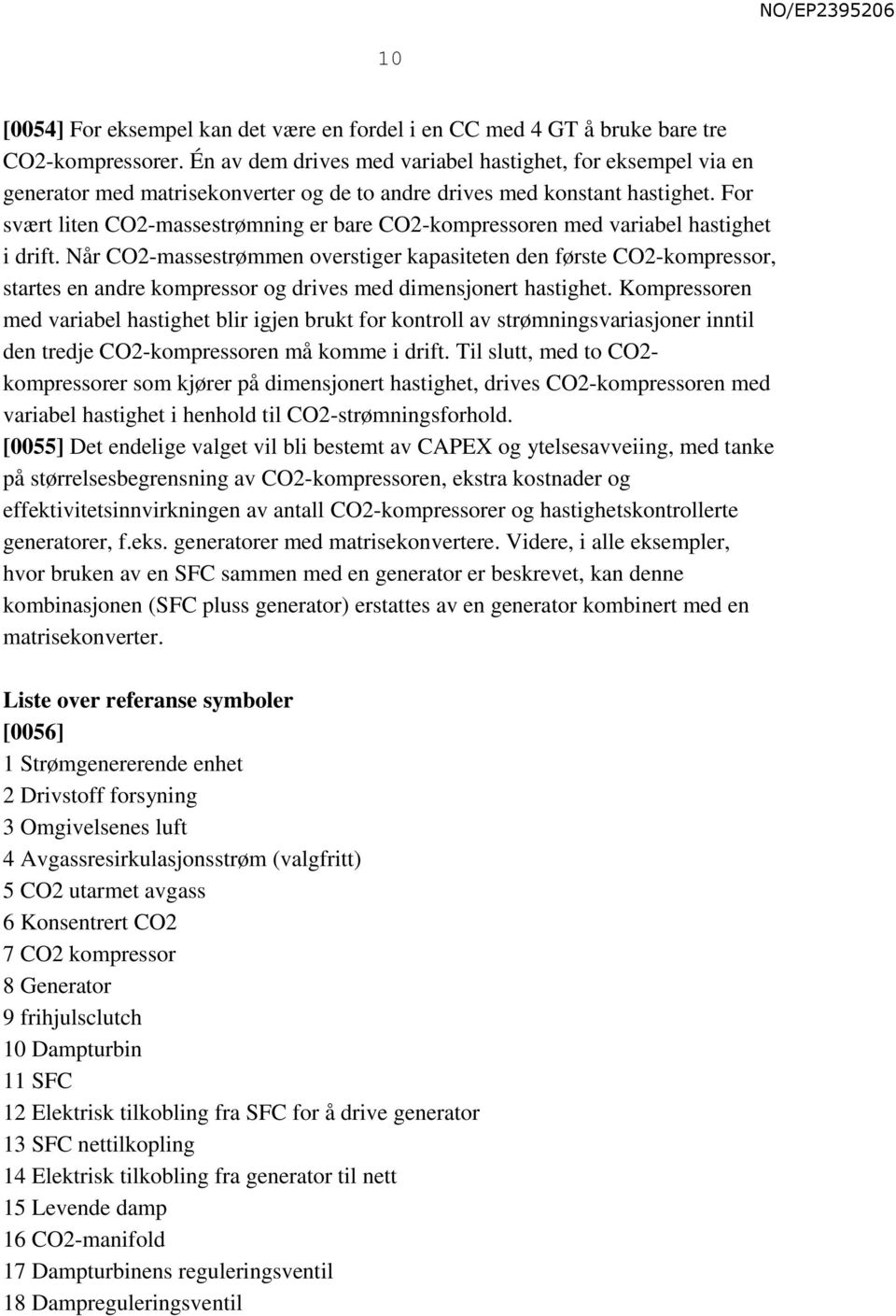 For svært liten CO2-massestrømning er bare CO2-kompressoren med variabel hastighet i drift.