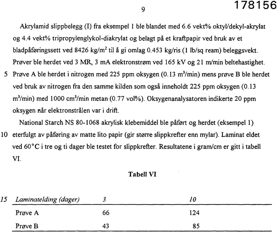 Prøver ble herdet ved MR, ma elektronstrøm ved 6 kv og m/min beltehastighet. Prøve A ble herdet i nitrogen med ppm oksygen (.