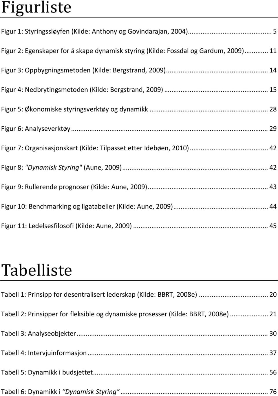 .. 28 Figur 6: Analyseverktøy... 29 Figur 7: Organisasjonskart (Kilde: Tilpasset etter Idebøen, 2010)... 42 Figur 8: "Dynamisk Styring" (Aune, 2009).