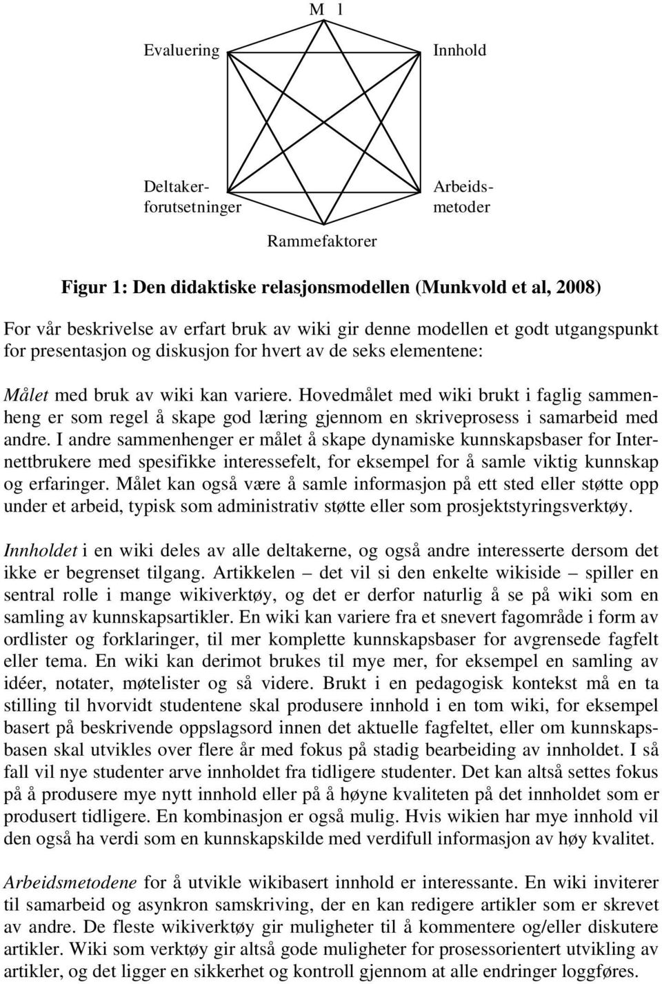 Hovedmålet med wiki brukt i faglig sammenheng er som regel å skape god læring gjennom en skriveprosess i samarbeid med andre.