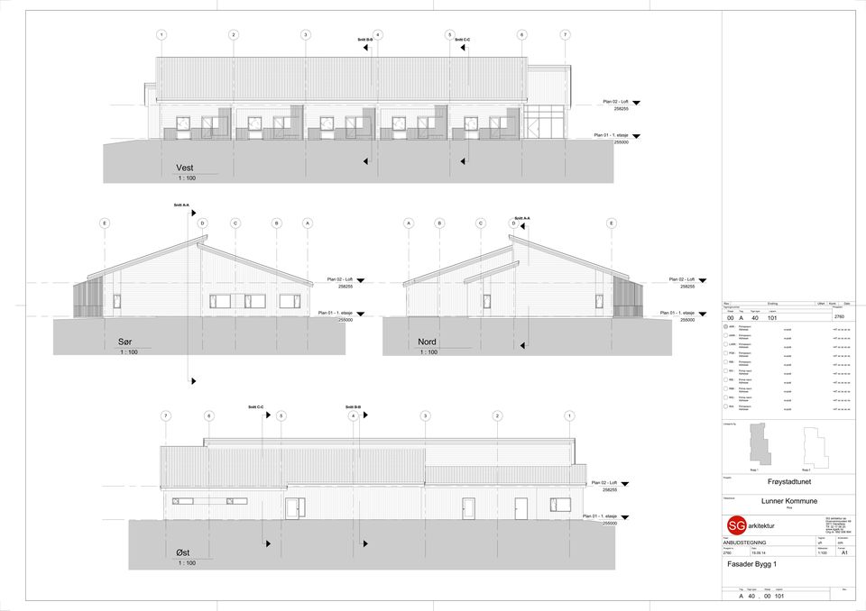 101 RK : Sør Nord IRK : LRK : RI: 7 6 5 4 3 2 1 Plan 02 - Loft