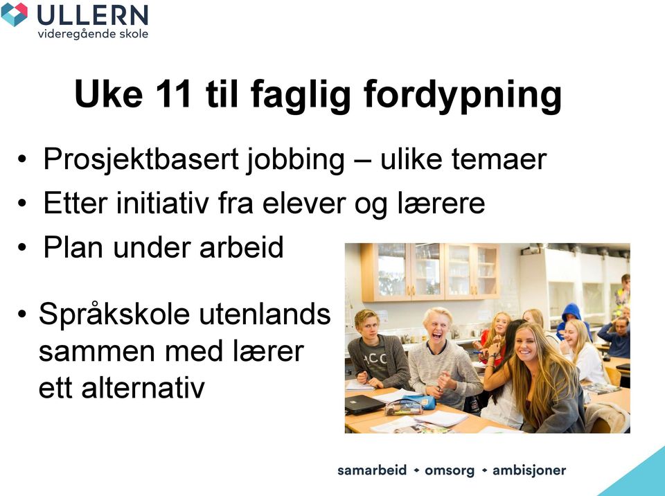 initiativ fra elever og lærere Plan under