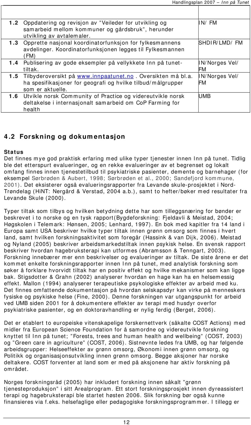 innpaatunet.no. Oversikten må bl.a. ha spesifikasjoner for geografi og hvilke tilbud/målgrupper som er aktuelle. 1.