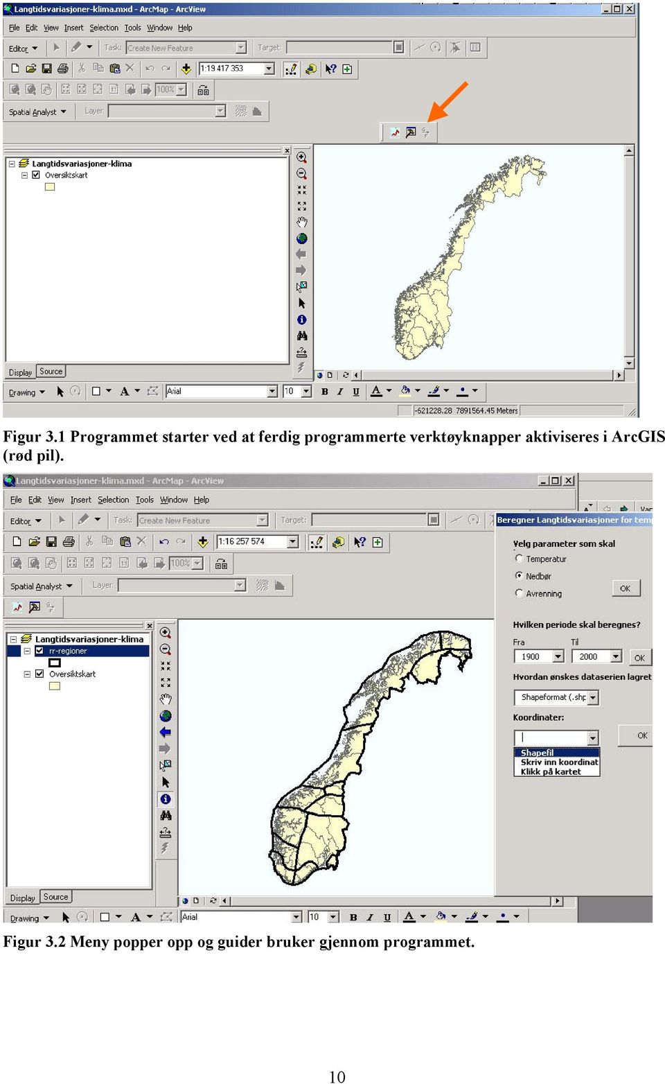 programmerte verktøyknapper aktiviseres i