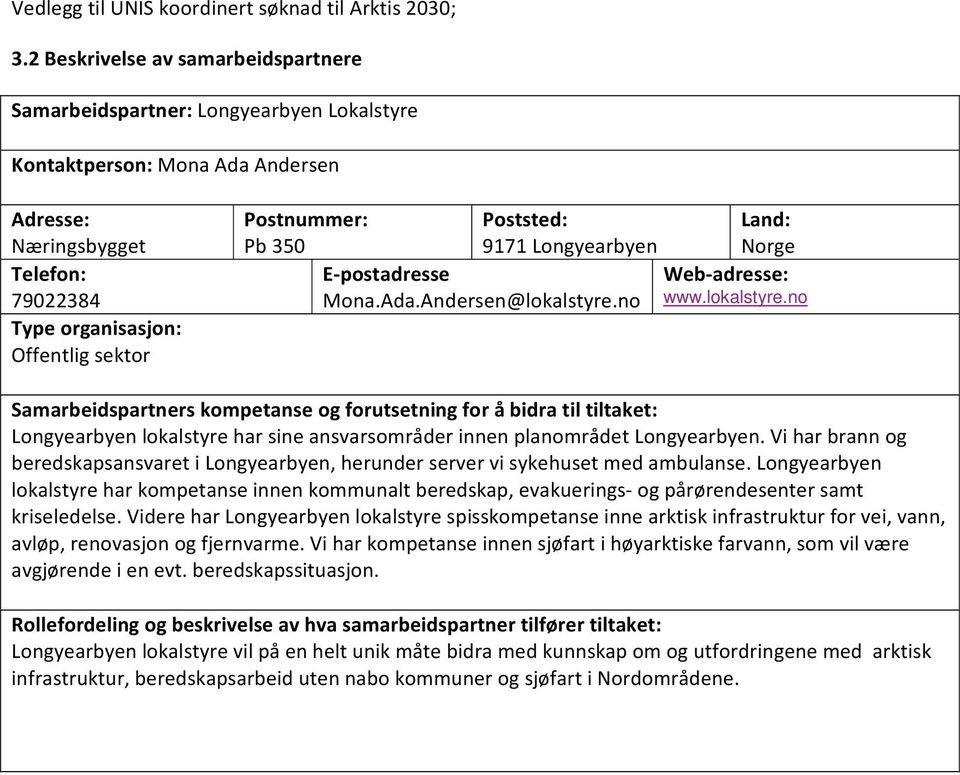 Longyearbyen lokalstyre har kompetanse innen kommunalt beredskap, evakuerings og pårørendesenter samt kriseledelse.