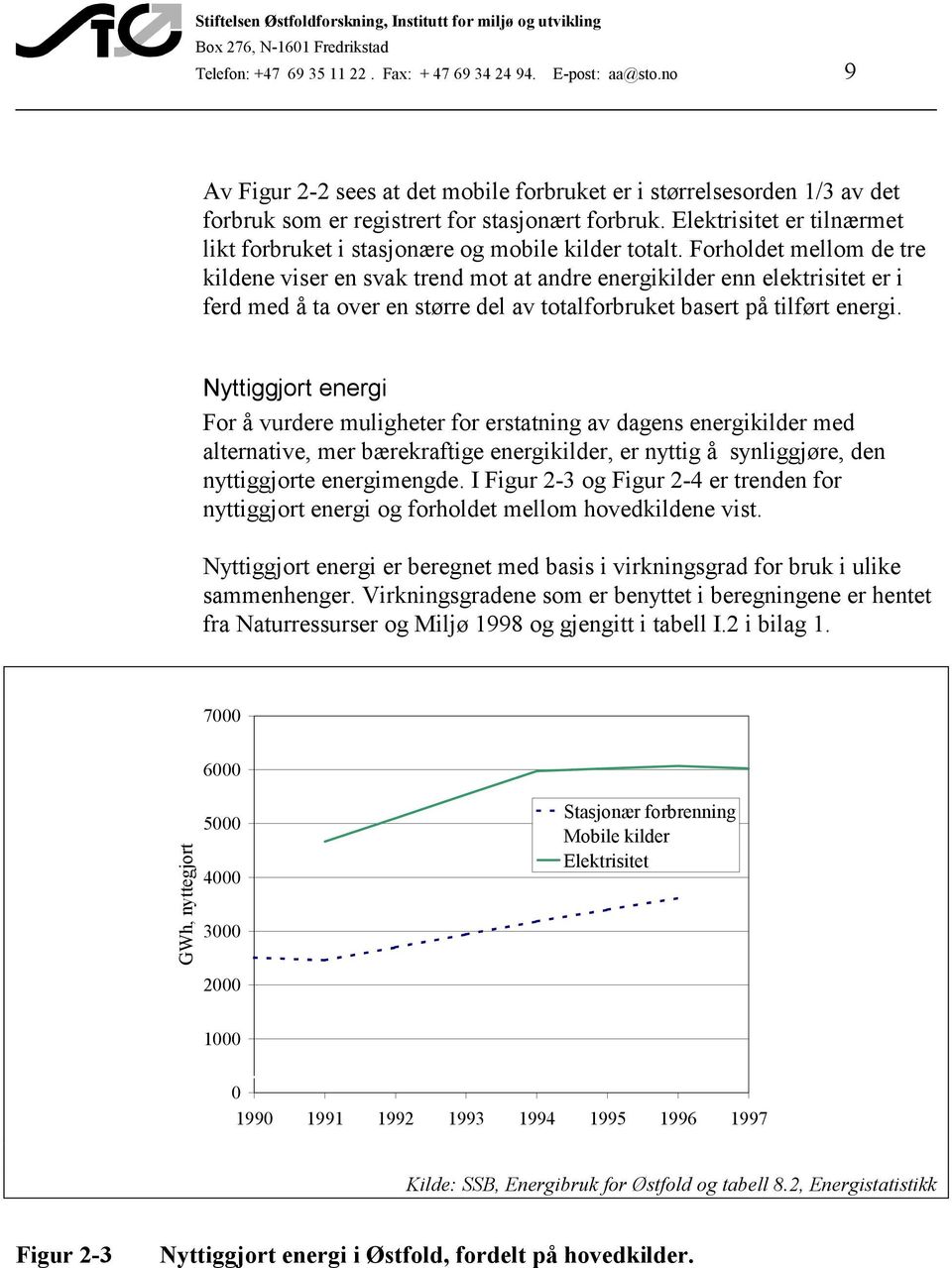 Forholdet mellom de tre kildene viser en svak trend mot at andre energikilder enn elektrisitet er i ferd med å ta over en større del av totalforbruket basert på tilført energi.