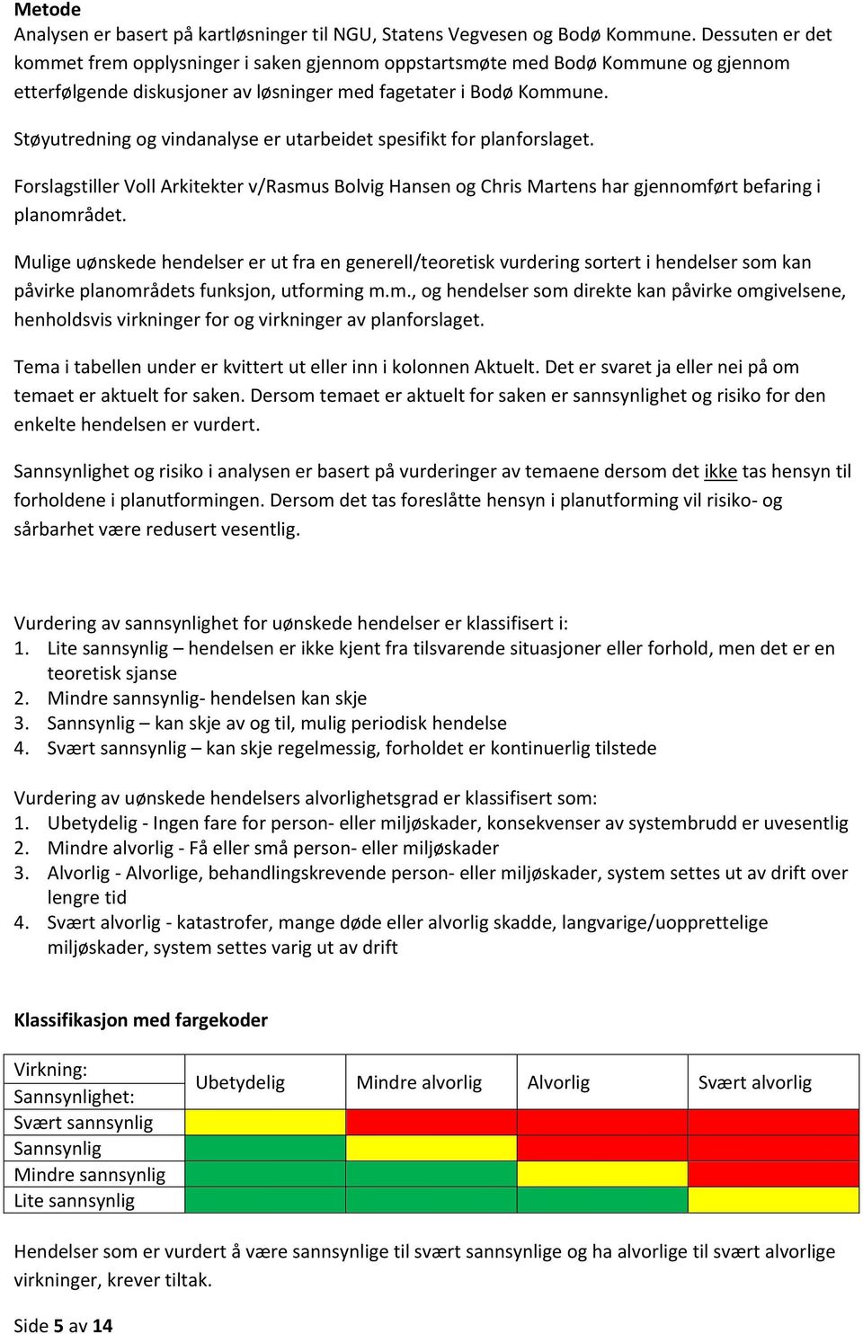 Støyutredning og vindanalyse er utarbeidet spesifikt for planforslaget. Forslagstiller Voll Arkitekter v/rasmus Bolvig Hansen og Chris Martens har gjennomført befaring i planområdet.