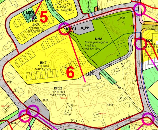 Overvannsvurdering Jørihaugen vest 11 2.2.6 Delfelt 6 3.43 ha Areal tette flater 0.