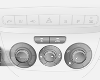 88 Klimastyring Åpne sideventilasjonsdysene etter behov, og rett dem inn mot sidevinduene. Ønskes samtidig oppvarming av fotrommet, stilles luftfordelingsbryteren på J.