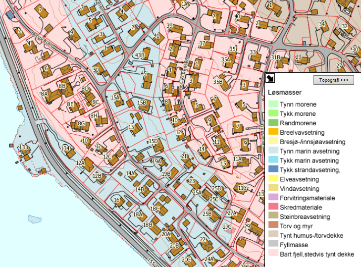 Vedlegg 1 Løsmassekart fra NGU: http://geo.