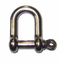 Sjakler / Shackles Sjakler / Shackles D-SJAKKEL, RUSTFRIE MED ØYE NOTATER D-shacle, screw collar pin, stainless steel VARE NR DIMENSJON SWL VEKT SIZE 6 : 1 A B C D WEIGHT MM KILO MM MM MM MM KG/100