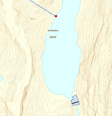 Figur 4-8 Anleggsstad Vossadalsvatnet 4.2.