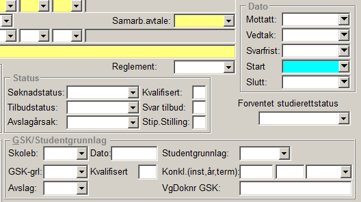 10 Fagområde Velg riktig fagområde. Feltet benyttes til rapportering til NIFU.