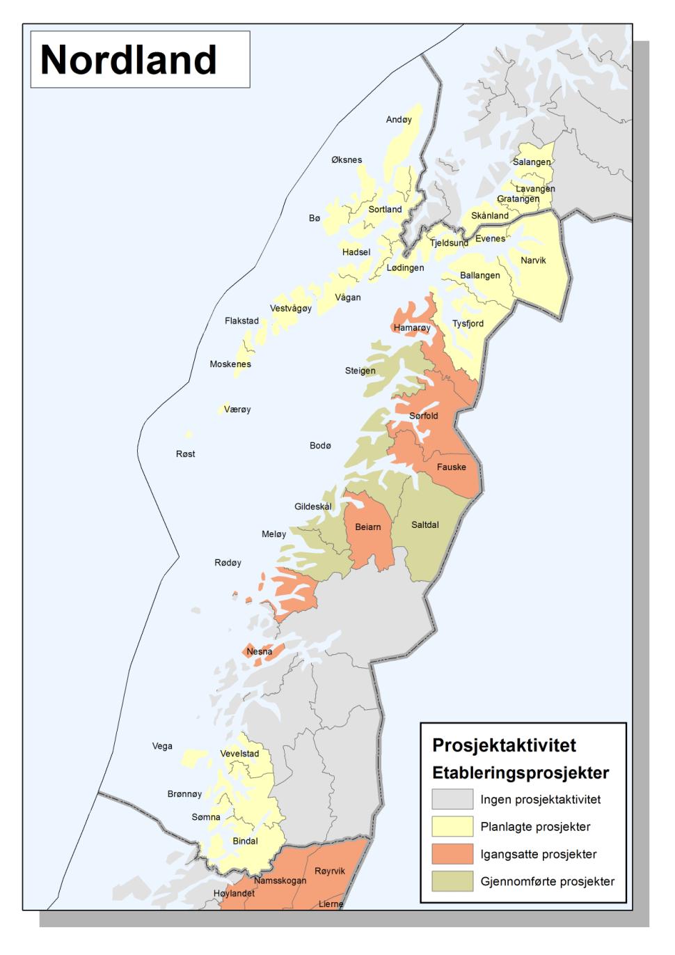 fordelingen : 41 % Nordland fylkeskommune 9 % Fylkesmannen