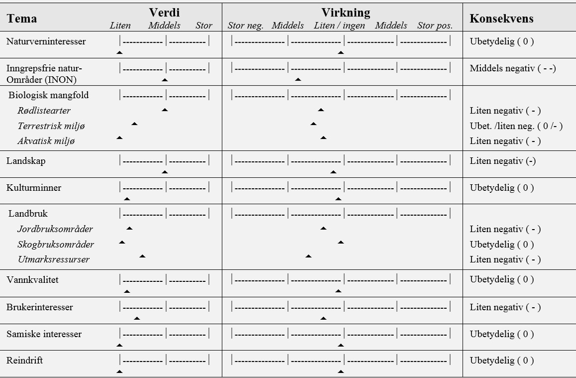 Oppsummering av verdi, virkning og konsekvens av en utbygging av Hundsåna kraftverk.