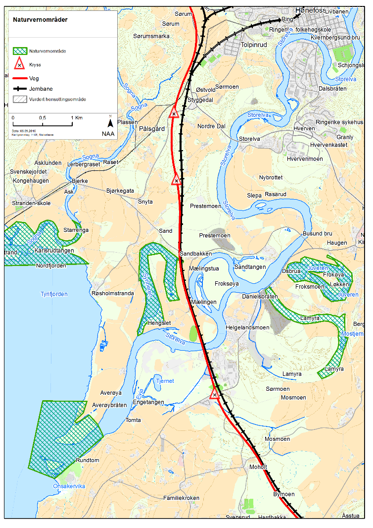 17 av 79 Naturmangfoldloven og Ramsarkonvensjonen Det er opprettet naturreservater i Nordre Tyrifjorden og Storelva, som sammen utgjør Ramsar-området «Nordre Tyrifjorden Wetland System».