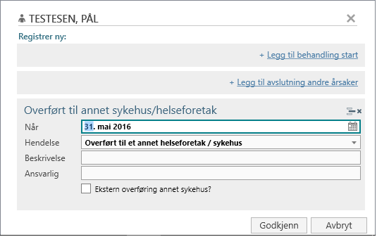 Avslutt pakkeforløp