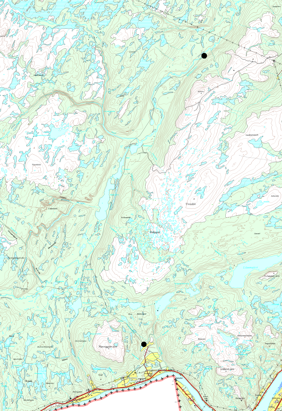 Planlagt trasé for sperregjerde, Hillágurra - Masjokdalen Start-