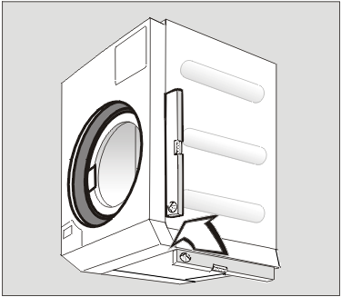 Oppstilling og tilkobling Oppretting Underlaget og maskinføttene må være tørre, slik at ikke vask-tørk-søylen kan gli under sentrifugering.