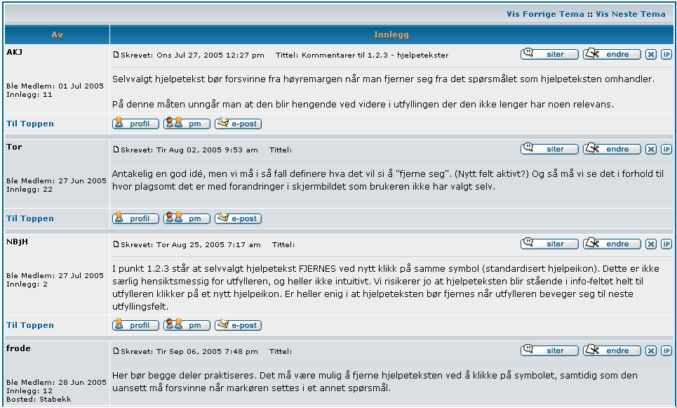 Nye tider nye fora (ELMER 2 i 2005)!