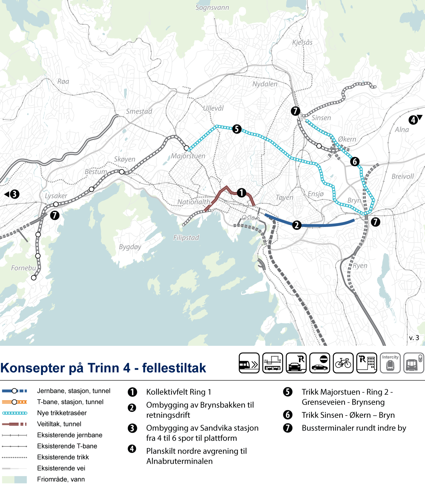 12 Felles infrastrukturtiltak for alle konsepter K1 K4 Noen infrastrukturtiltak er felles for alle konseptene.