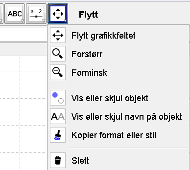 Å endre linjestil eller farge, vise navn eller verdi til objekt Vi kan endre farge og stil på hjelpelinjer for å framheve det objektet vi skal lage.