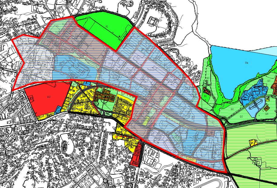 Figur 6. Forslag til planavgrensing ift. gjeldende kommundelplan. Hovedtema for planen Hovedformålet med å lage en ny plan er å vurdere arealformål, bestemmelser og retningslinjer for utbyggingen.