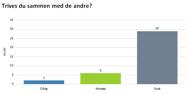 Trondheim kommune Trivsel har også sammenheng med forholdet til de andre brukerne på gården. De fleste trives sammen med de andre.