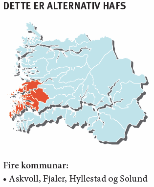 Flertall for HAFS: I Fjaler er det flertall for at kommunen slår seg sammen med én eller flere av følgende kommuner: Hyllestad, Askvoll og Solund (HAFS).