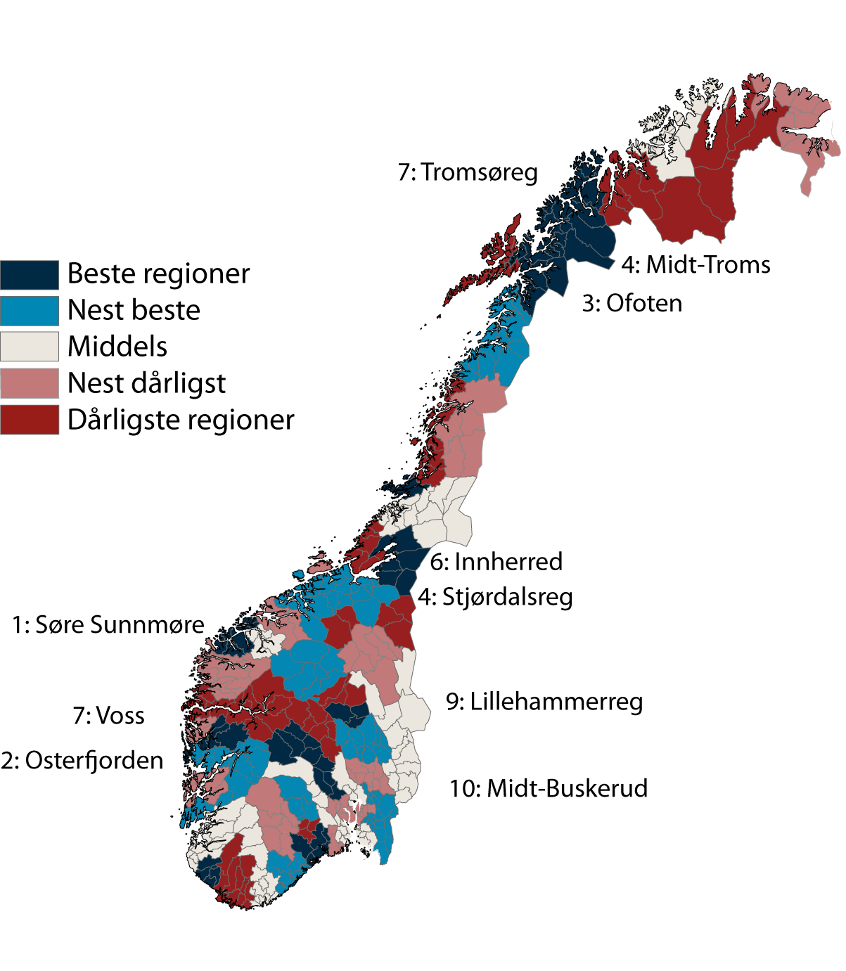 Innovasjonsklima Stor spredning over