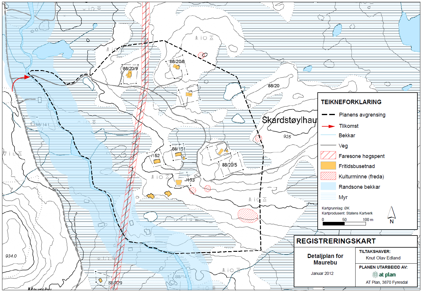 REGULERINGSPLAN FOR MAUREBU, DEL AV GNR. 88 BNR. 20 I VINJE KOMMUNE 10